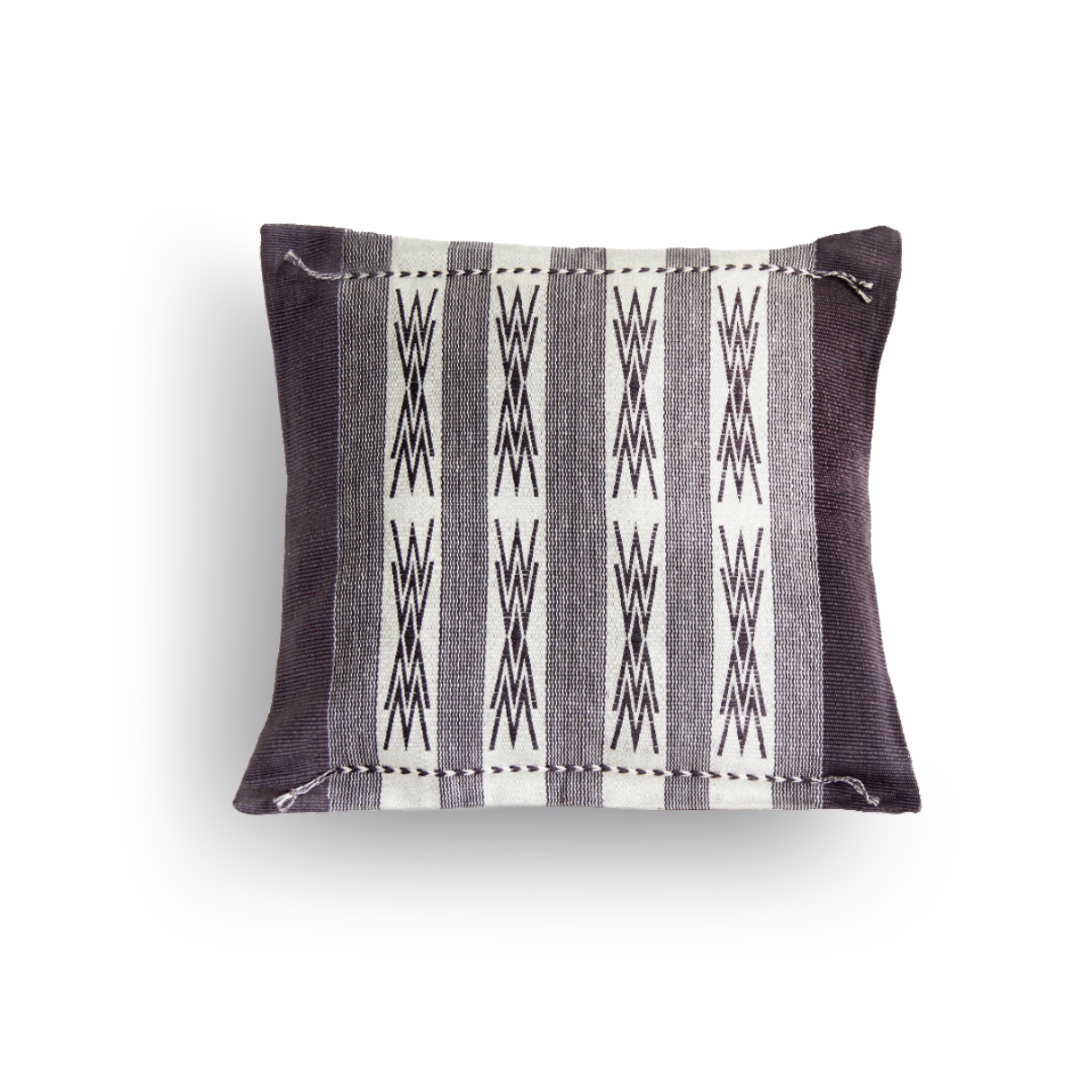 Shop Handwoven Japfu Grey and White Tribal Cushion Cover