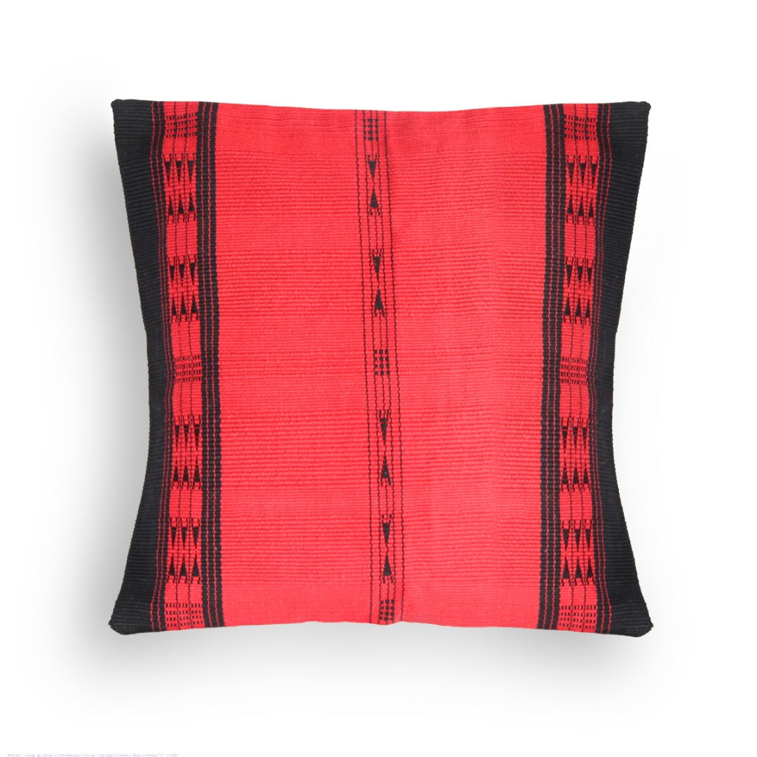 Shop Handwoven Khonoma Red and Black Tribal Cushion Cover