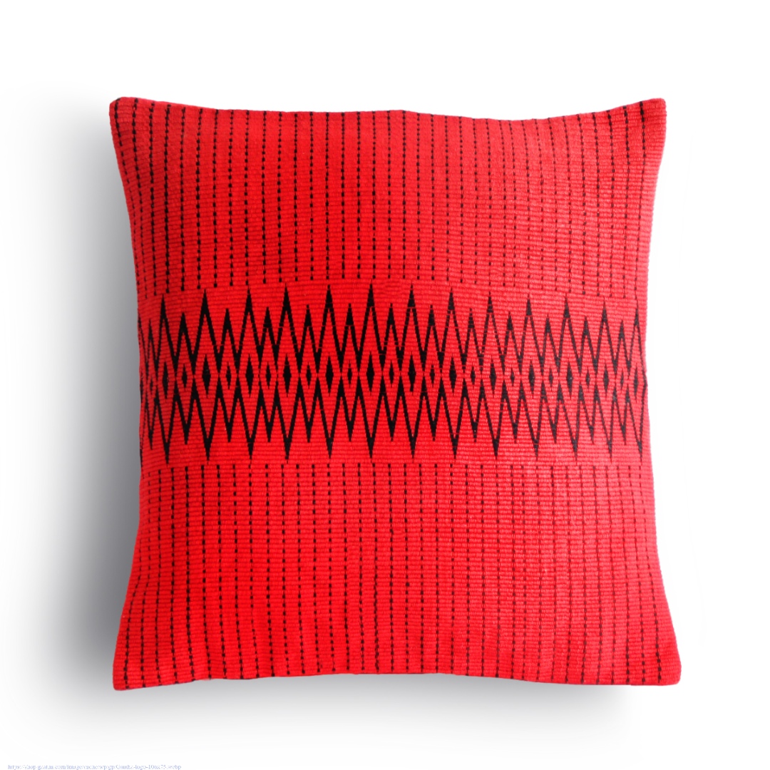 Shop Handwoven Andean Red and Black Tribal Cushion Cover