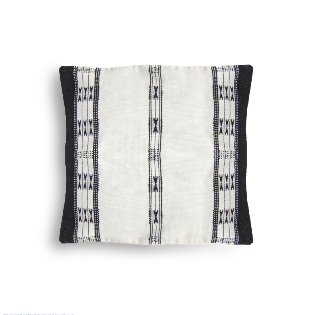 Shop Handwoven Khonoma Black and White Tribal Cushion Cover