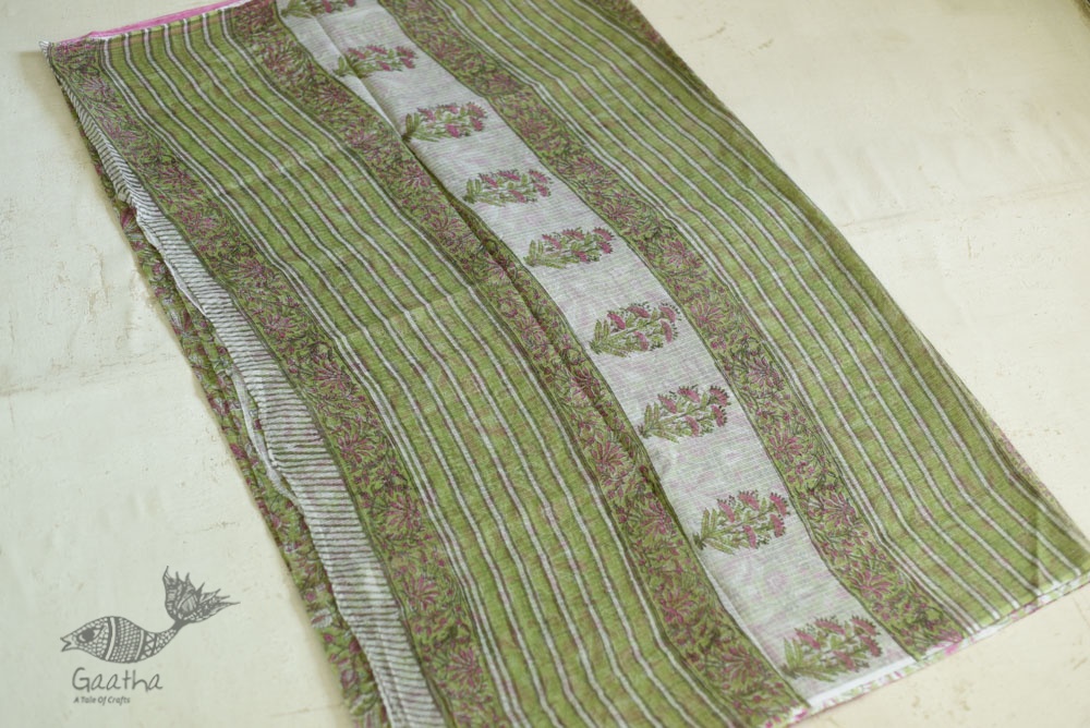 shop sanganeri hand block printed kota cotton saree