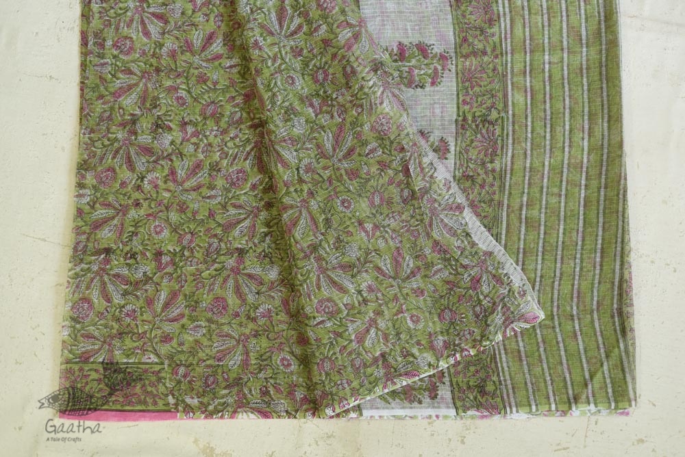 shop sanganeri hand block printed kota cotton saree