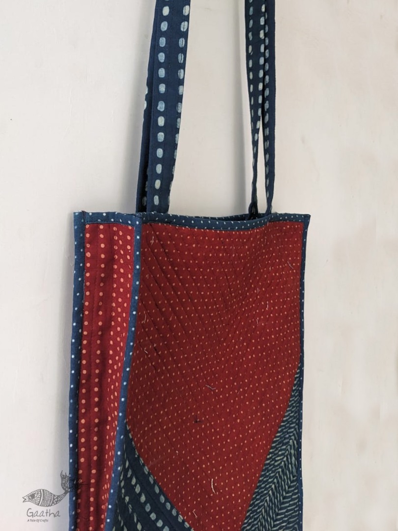 shop Block Printed Quilted Handbag