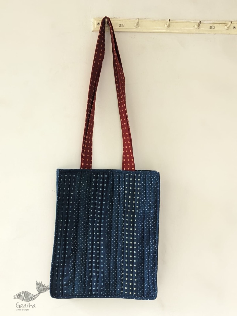 shop Block Printed Quilted Handbag