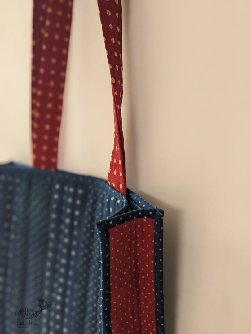 shop Block Printed Quilted Handbag