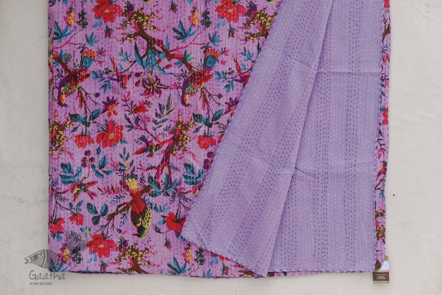टांका - Embroidered Cotton Bed cover { Double bed } ~ 8