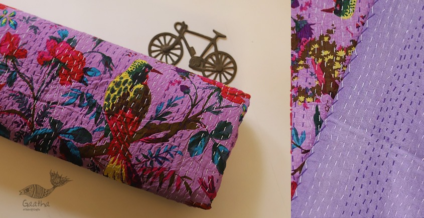 टांका - Embroidered Cotton Bed cover { Double bed } ~ 8