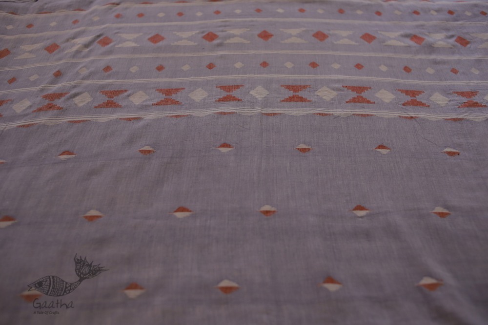 handloom saree- jamdani weaving in cotton saree