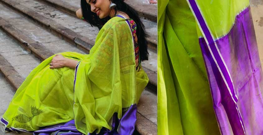 parrot Green Hand Bandhej Cotton Saree | Saree, Cotton saree, Parrot green  saree