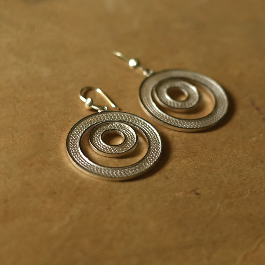 Shop Handcrafted Silver Earring - Circle
