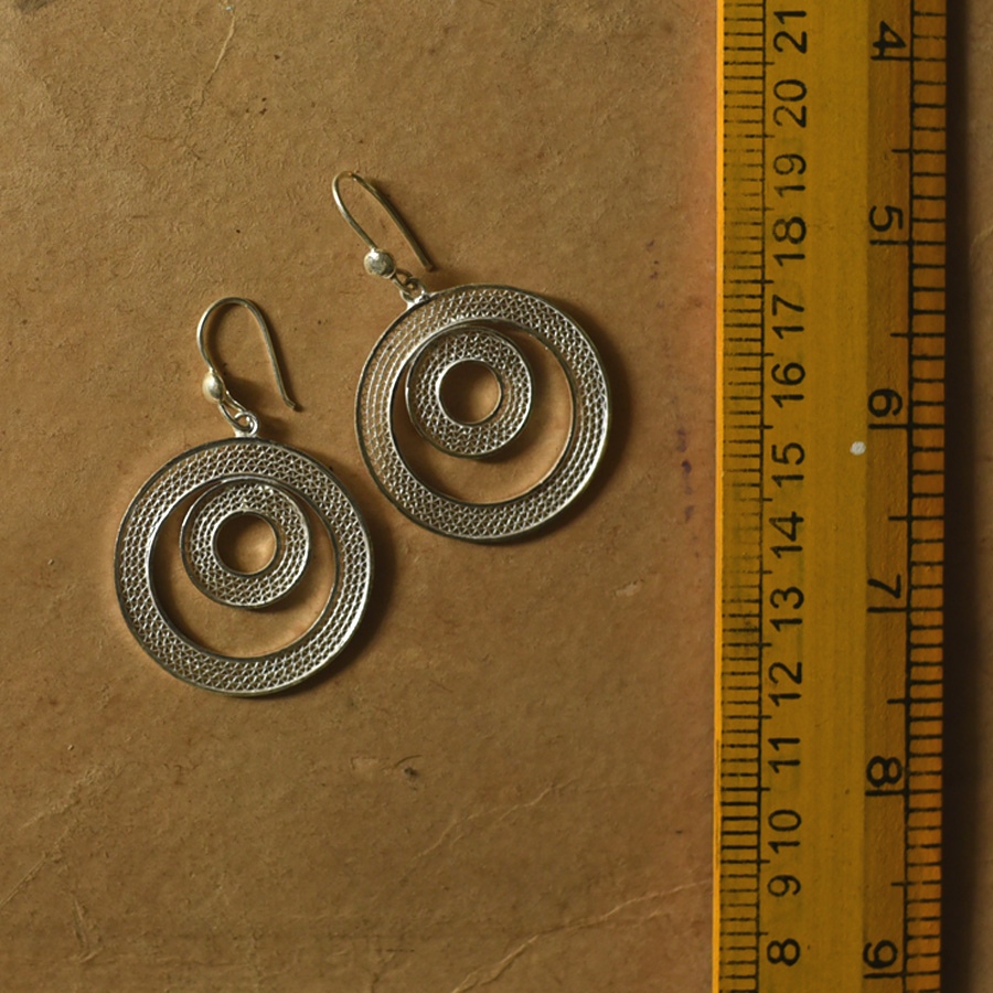 Shop Handcrafted Silver Earring - Circle