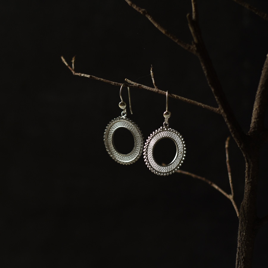 Shop Filigree Silver Earring - Round Ring
