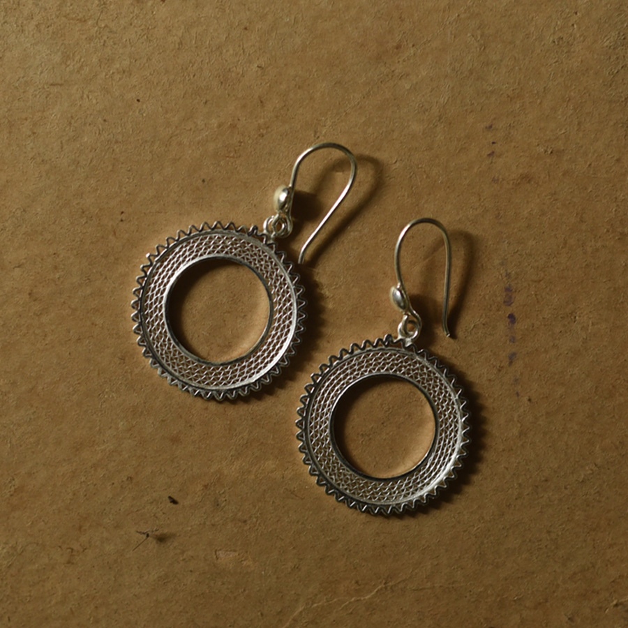 Shop Filigree Silver Earring - Round Ring