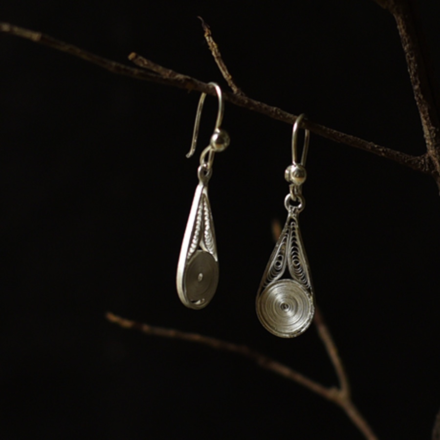 Shop Handcrafted Silver Earrings - Drop Shape 
