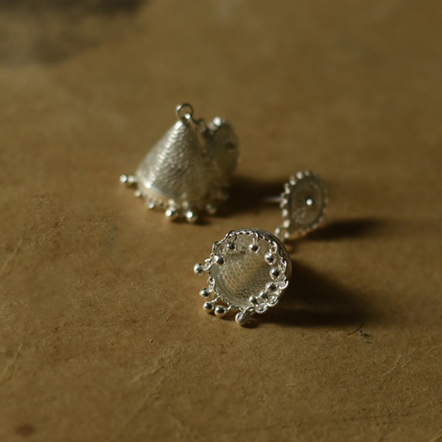 Shop Handcrafted Silver Earring - Jhumka 