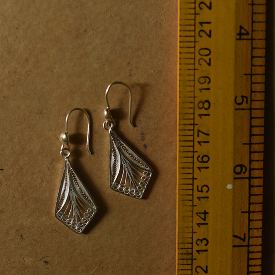 Shop Filigree Silver Earring - Diamond