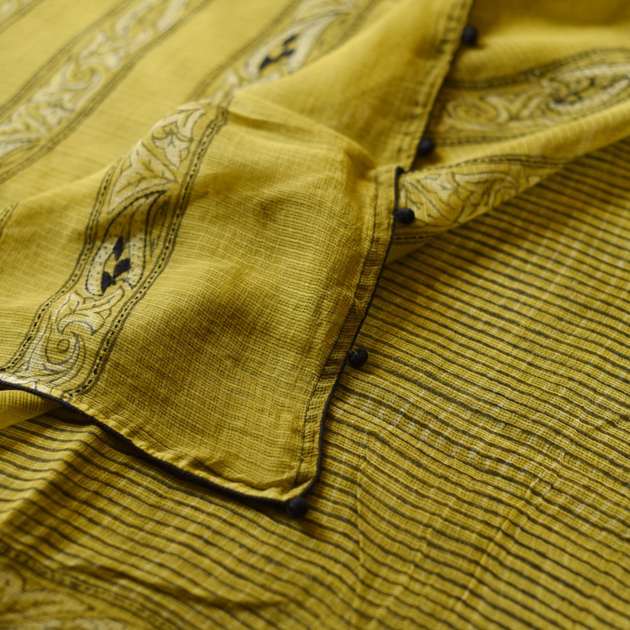 shop Block Printed Kota Cotton | Hand Embroidered Saree