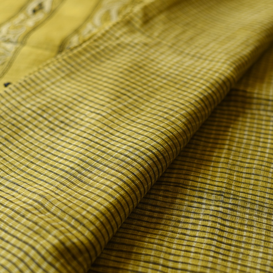 shop Block Printed Kota Cotton | Hand Embroidered Saree