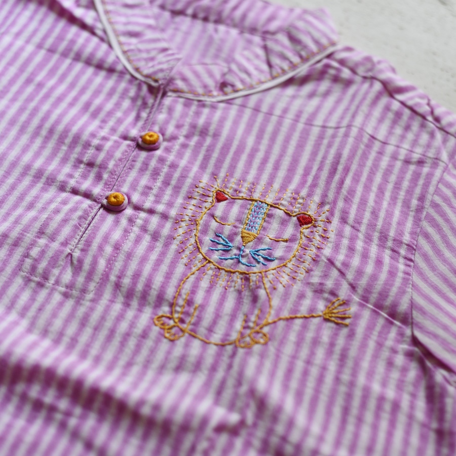 shop Pure Cotton Embroidered - Stripe Shirt