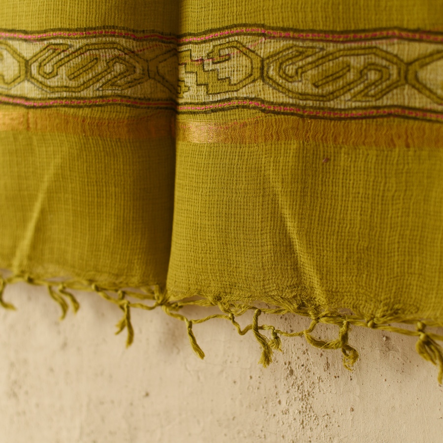 shop Block Printed Pure Kota Doria Cotton Dupatta 