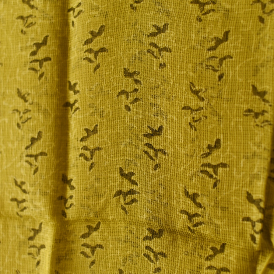 shop Block Printed - Handwoven Kota Doria Cotton Dupatta 