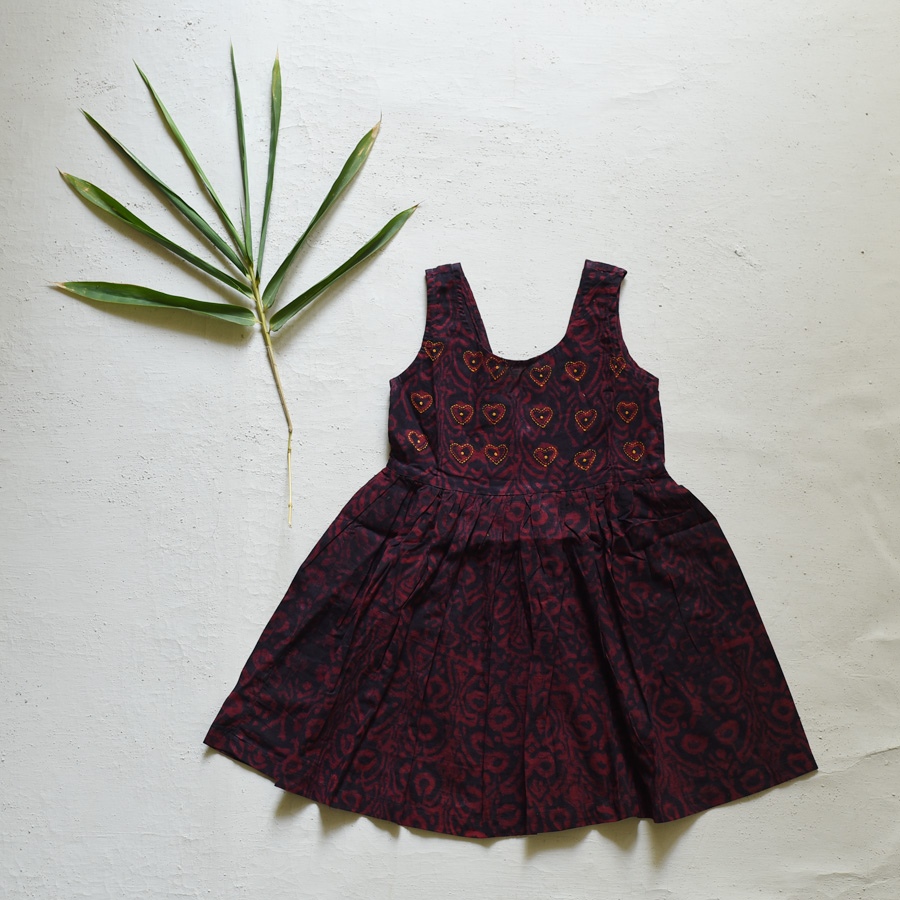 shop Pure Cotton Embroidered - Black Frock for Girls