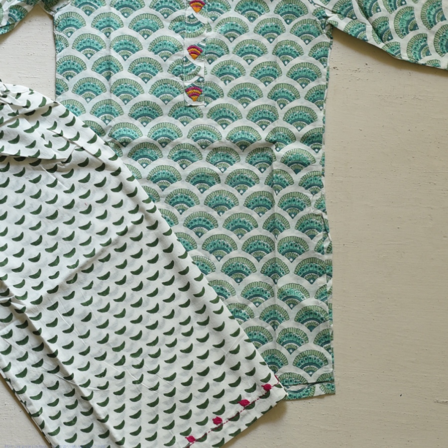 shop Pure Cotton Embroidered - Kurta & Palazzo Set