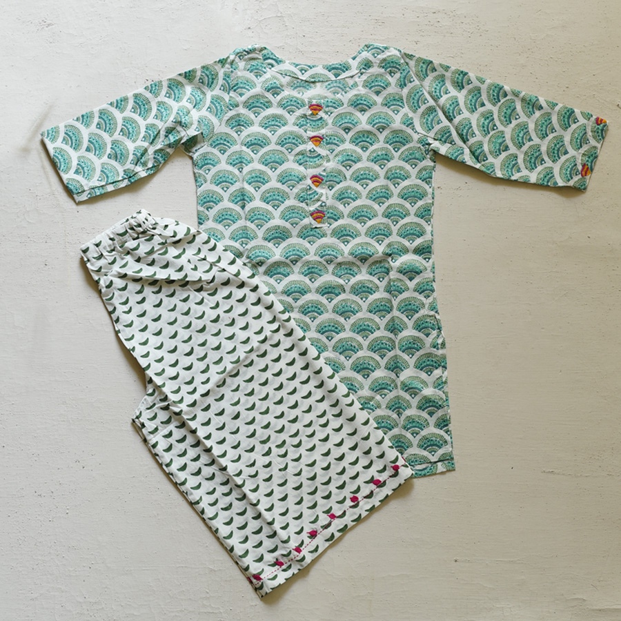 shop Pure Cotton Embroidered - Kurta & Palazzo Set