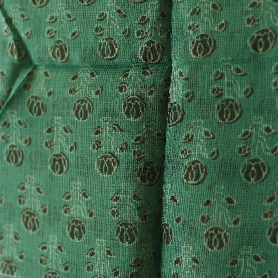 shop Block Printed Kota Doria Cotton Dupatta