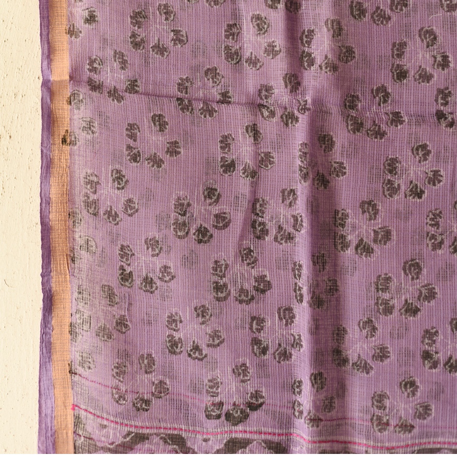 shop Block Printed Soft Kota Doria Cotton Dupatta 