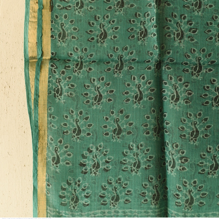 shop Block Printed Soft Kota Doria Cotton Dupatta - Two Options