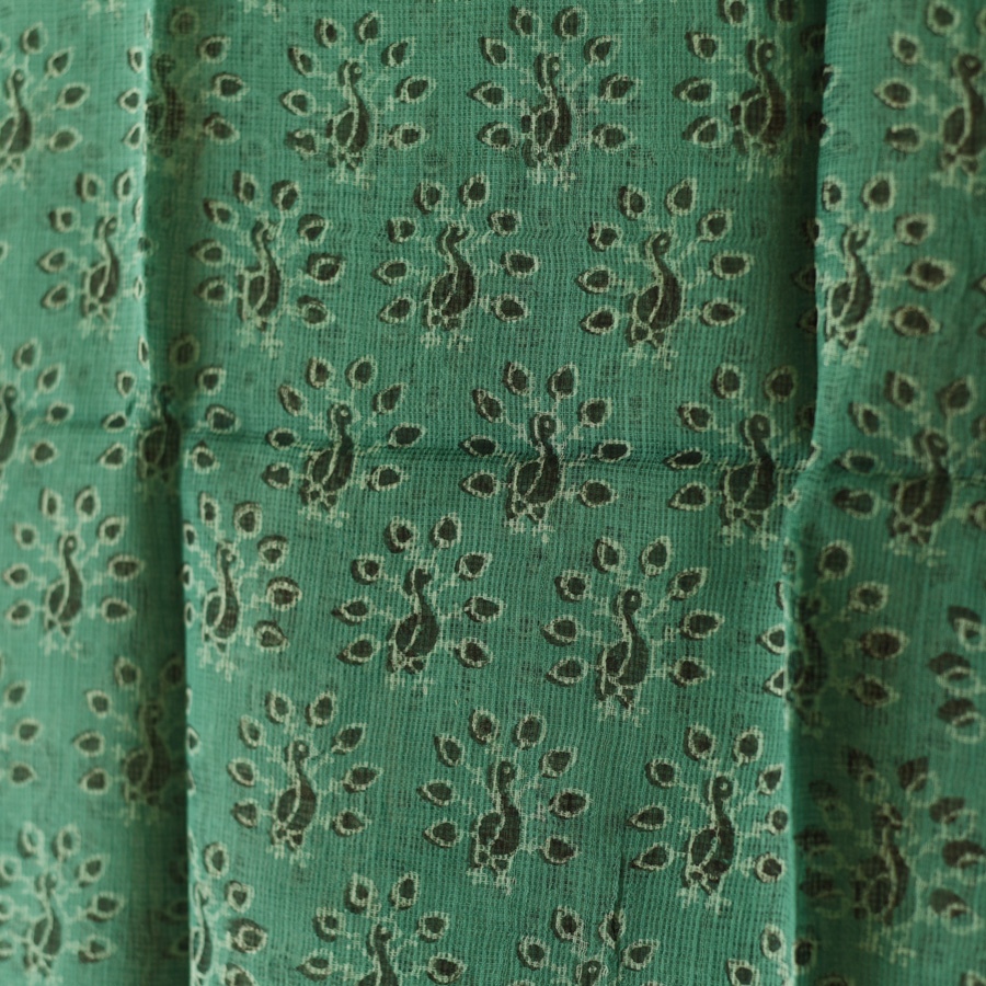 shop Block Printed Soft Kota Doria Cotton Dupatta - Two Options