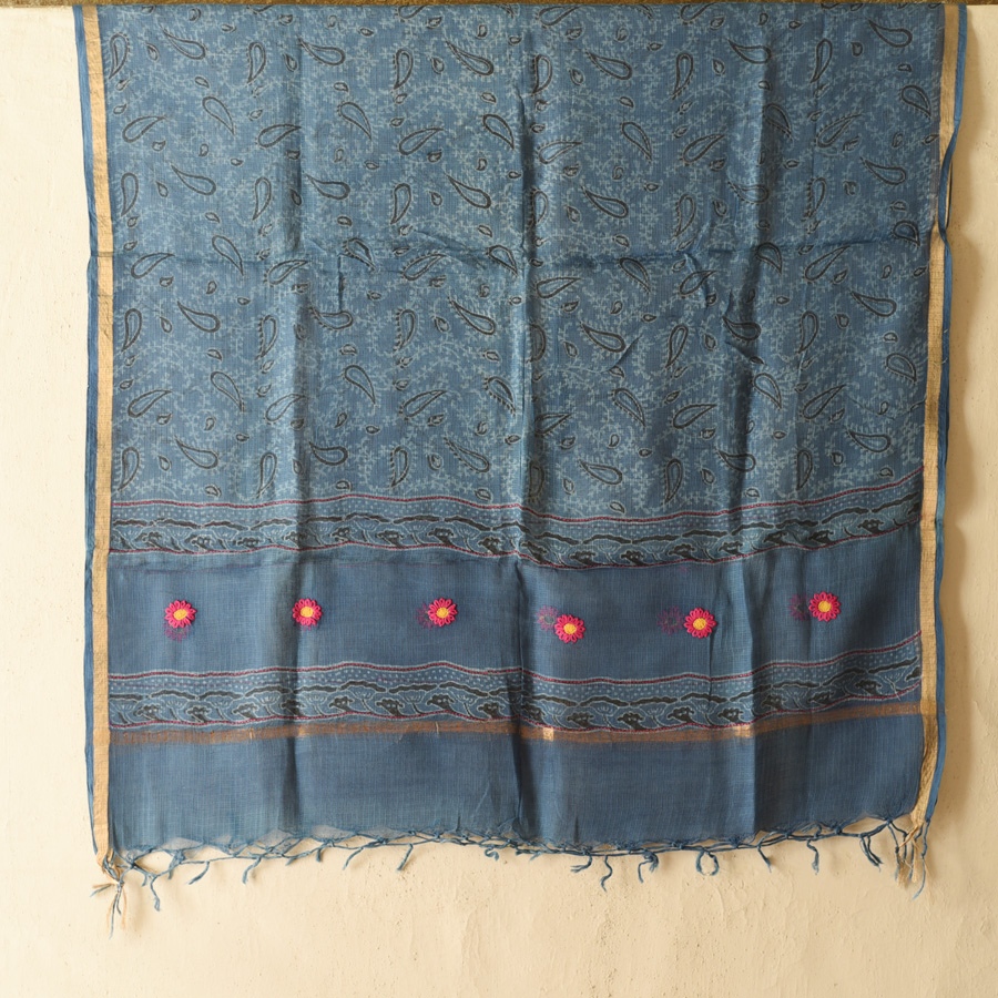 shop Block Printed Kota Pure Cotton | Kota Doria Dupatta