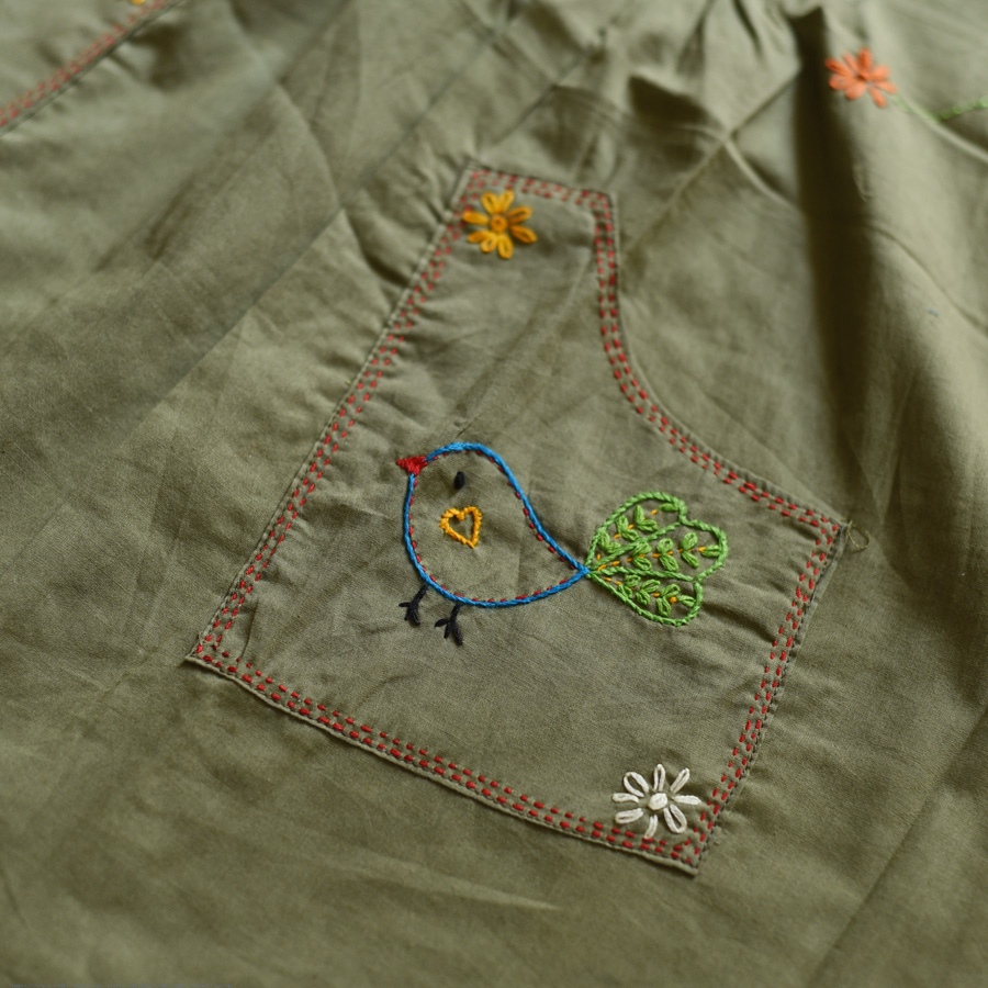 shop Pure Cotton Embroidered - Pintucks frock for girl