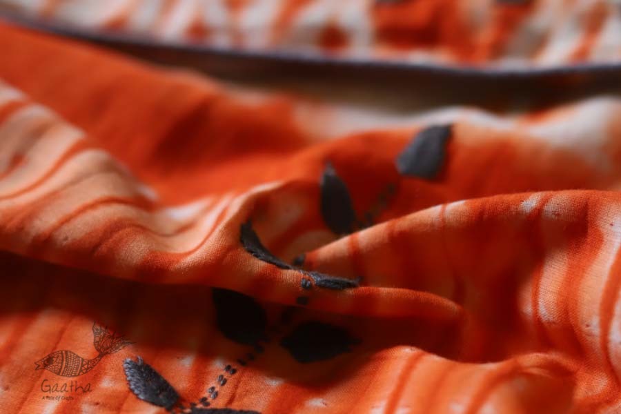 नखराली | Nakharali ✼ Embroidered Cotton Shibori Saree | 1