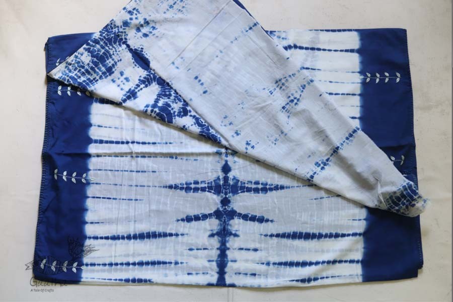 नखराली | Nakharali ✼ Embroidered Cotton Shibori Saree | 8