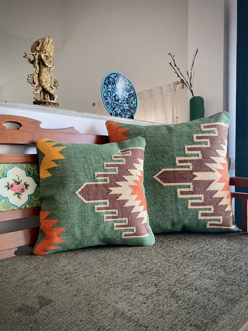 shop Samarkand Handwoven Cotton Cushion Cover 