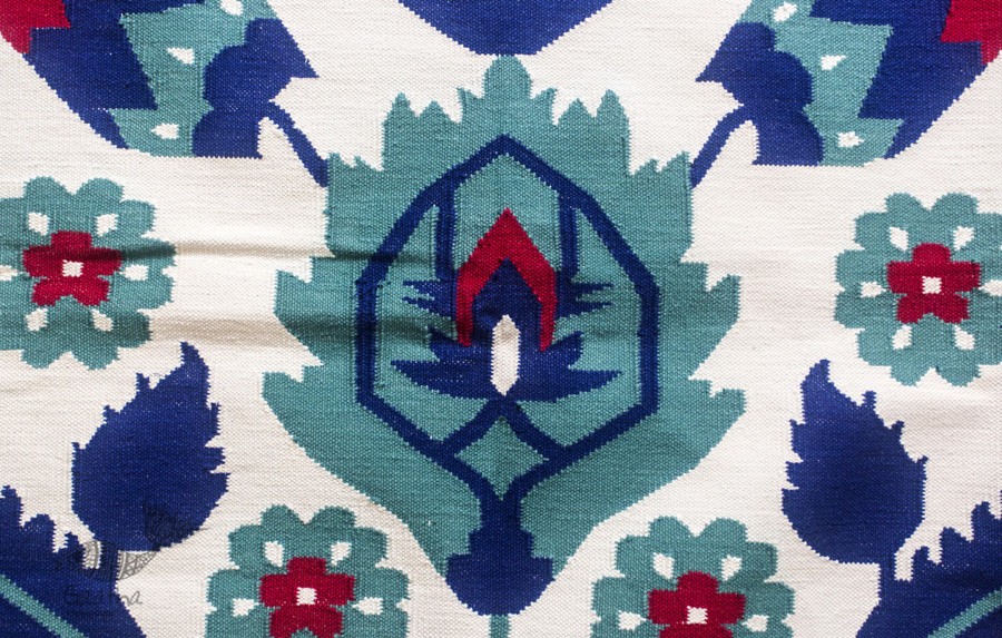 shop Iznik Handwoven Cotton Punja Dhurrie