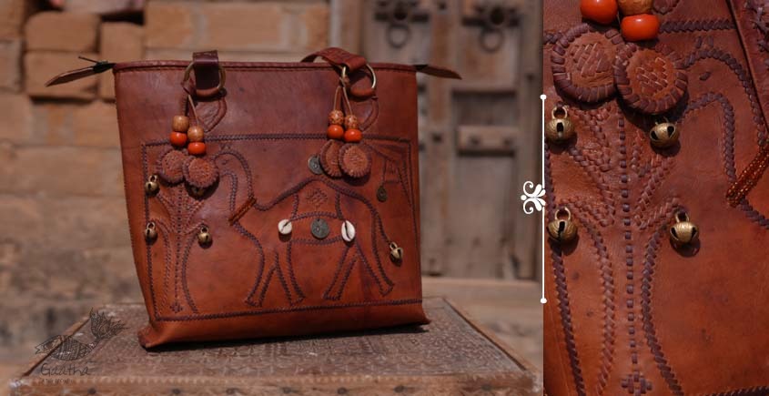 Tunes From the Duens ⌘  Leather Handbag With Jatt Embroidery ⌘ 2