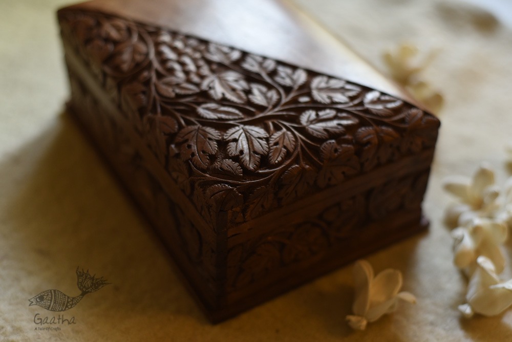 shop Grapes Wood Carving ~ Walnut wood box