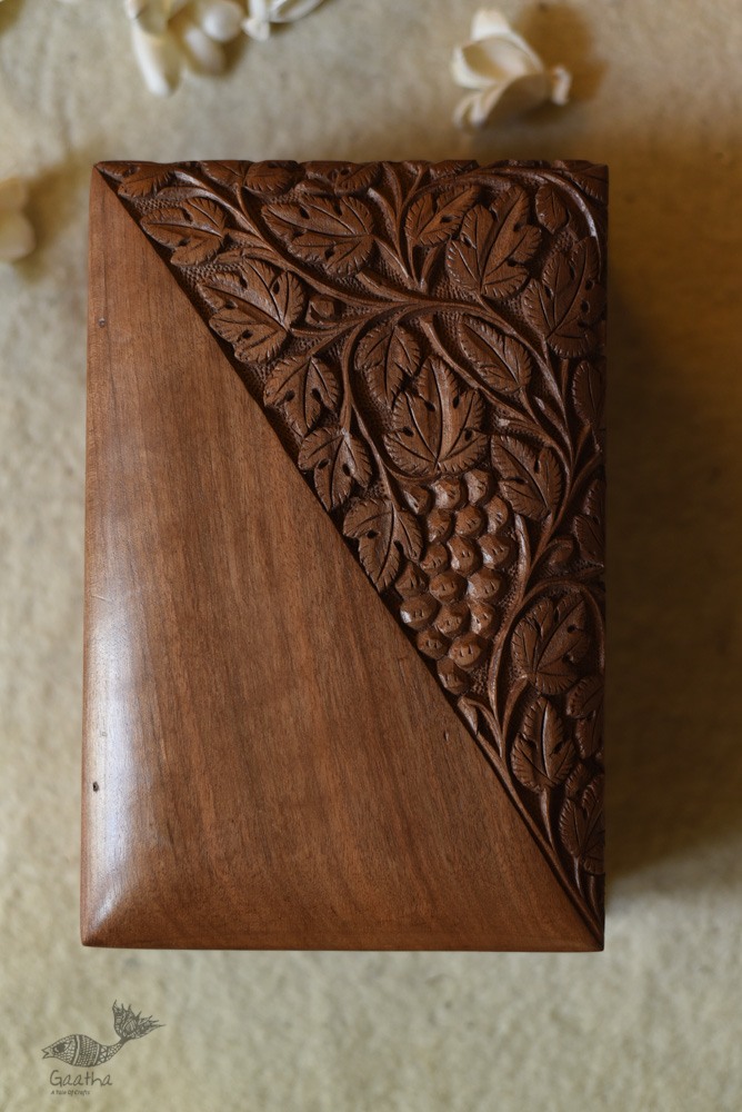 shop Grapes Wood Carving ~ Walnut wood box