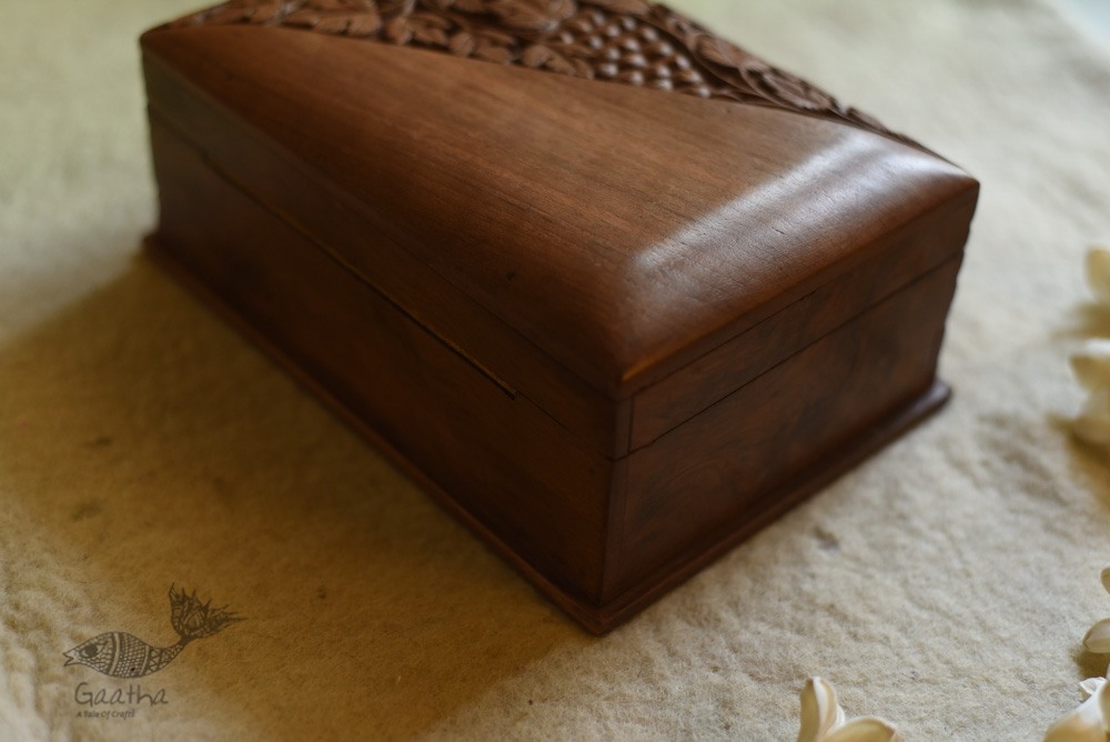 shop Grapes Wood Carving ~ Walnut wood box