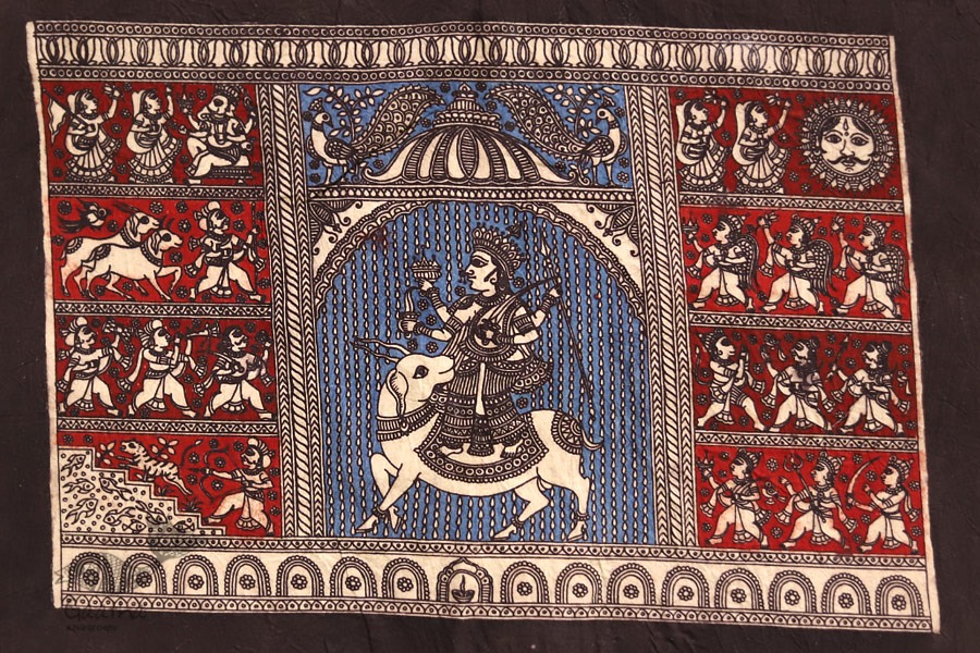 Sacred cloth of the Goddess - Meldi Maa -A ( 15 X 18 )