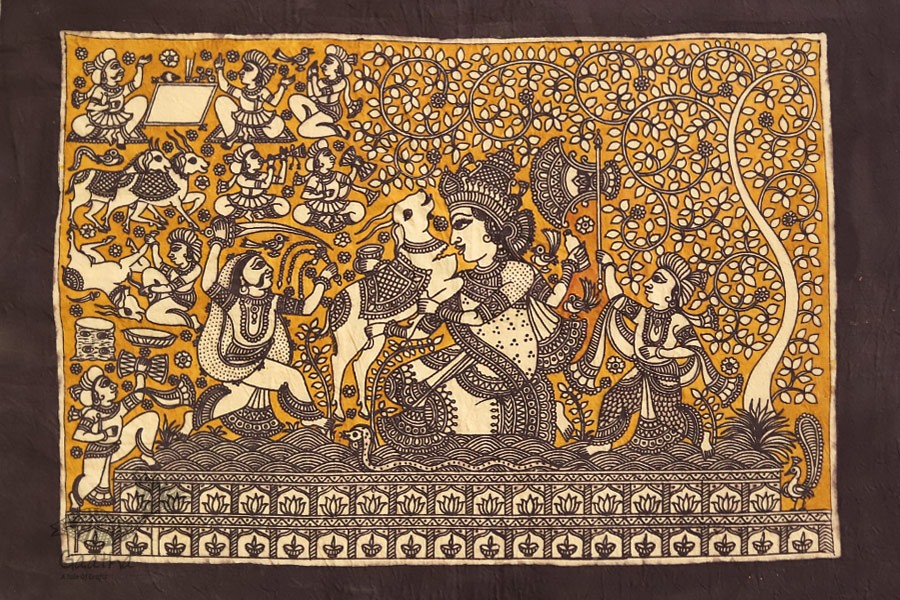 Sacred cloth of the Goddess - Durga Maa ( 15 X 18 )
