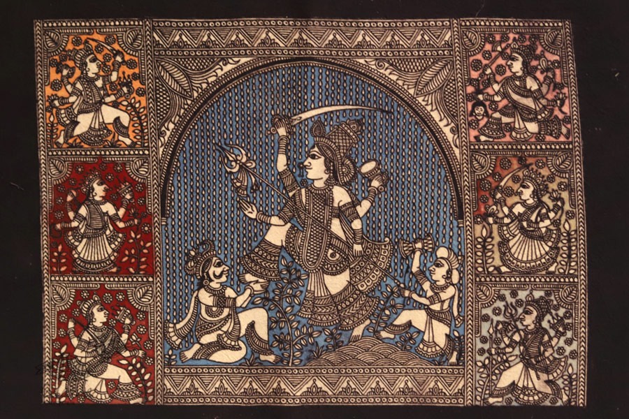 Sacred cloth of the Goddess - Aadhya Shakti Maa ( 15 X 18 )