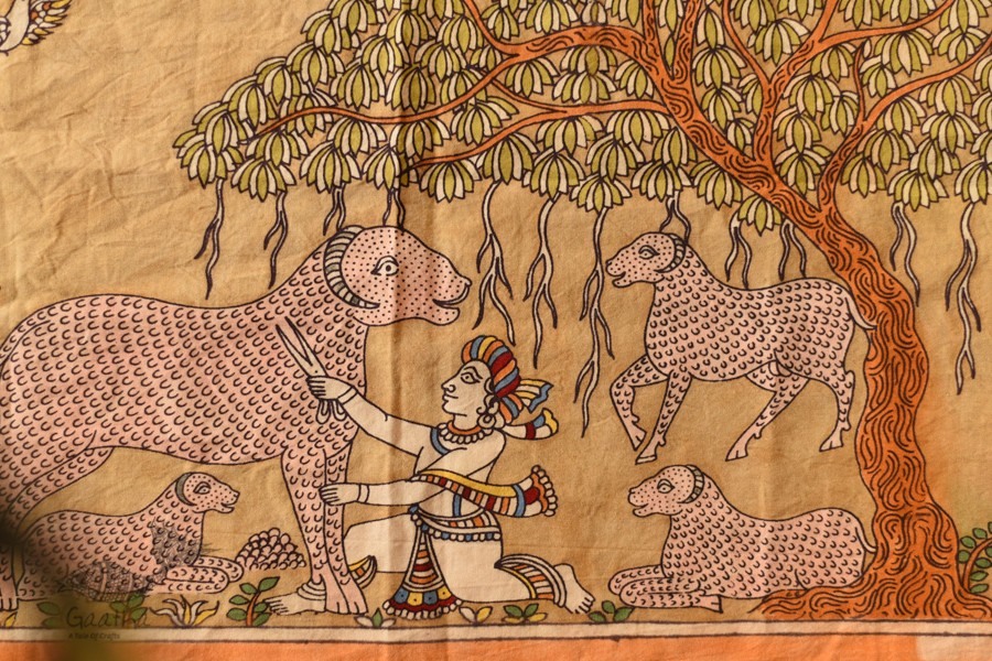 shop online Matani Pachedi - A Painting About Shepherd Cutting Wool