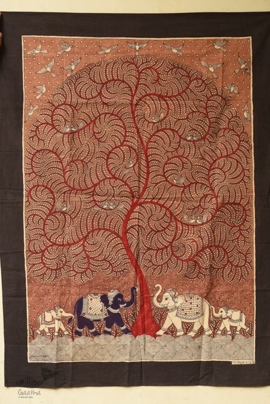 shop online tree-elephant painting - matani pachedi