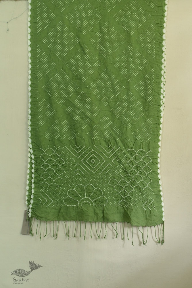 shop Designer Cotton - Bandhani Stole 