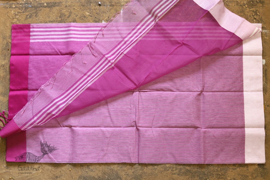 Iris ❢ Handloom  ❢ Cotton Checks Saree ❢ 12