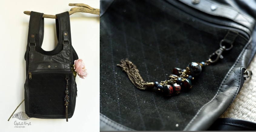 shop Black Leather Hand Bag